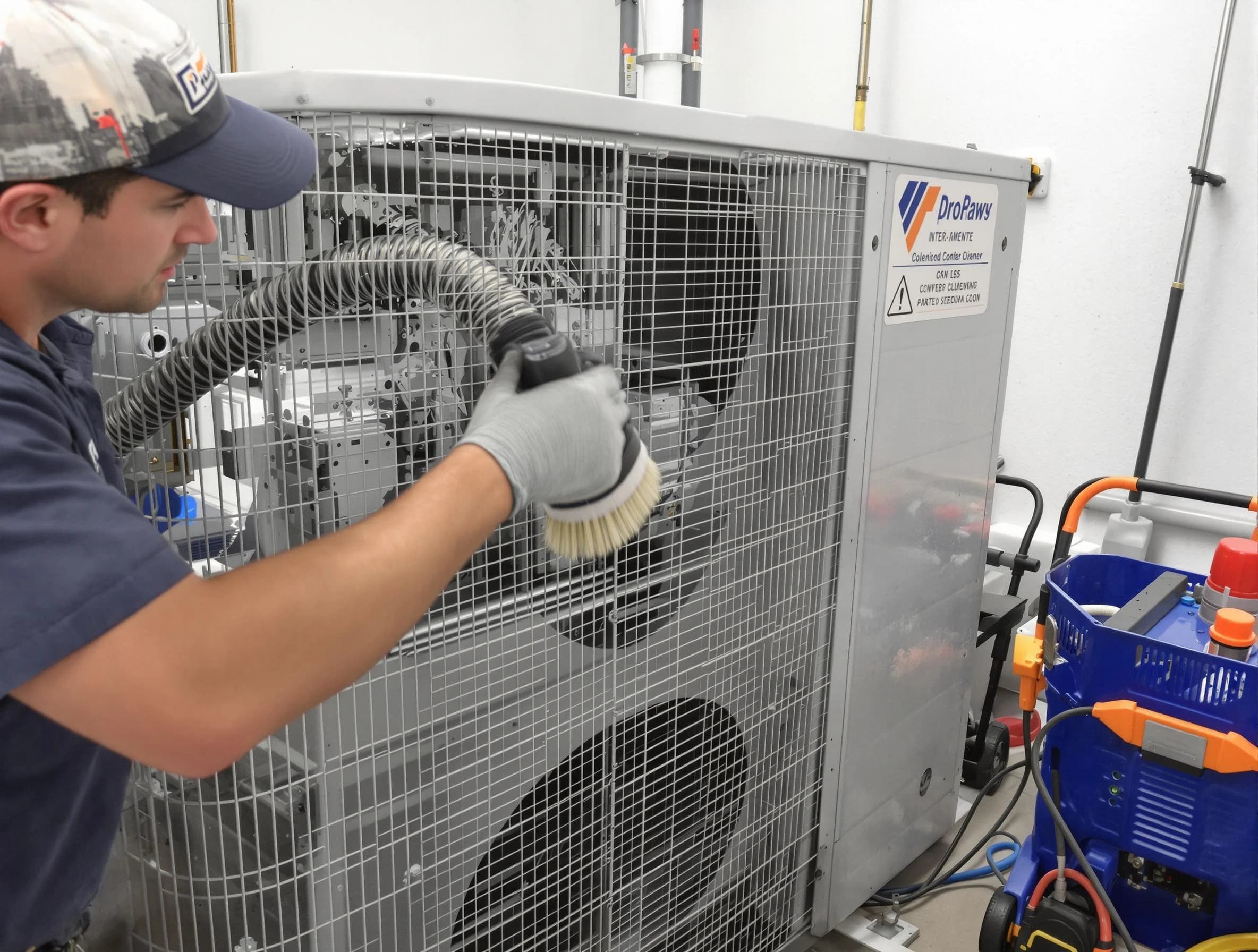New River Air Duct Cleaning specialist performing precision AC coil cleaning for improved system performance in New River