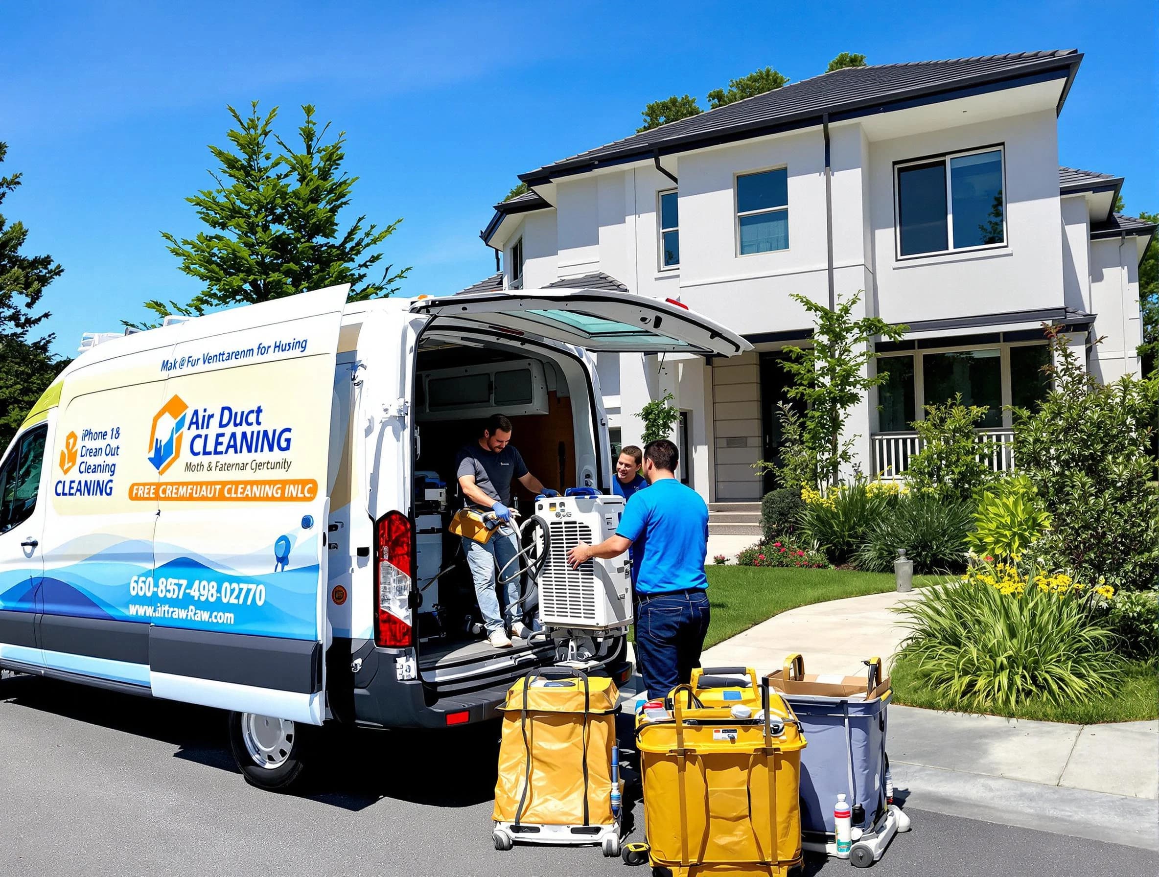 New River Air Duct Cleaning technician performing professional air duct cleaning in New River