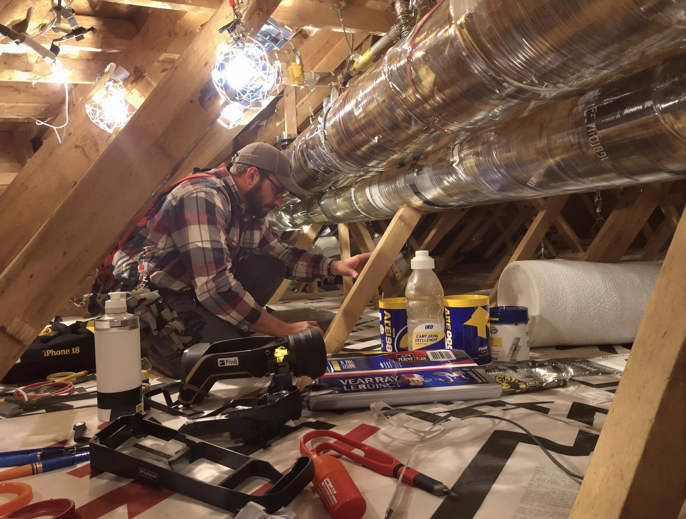 New River Air Duct Cleaning expert performing precision duct sealing to improve HVAC efficiency in New River