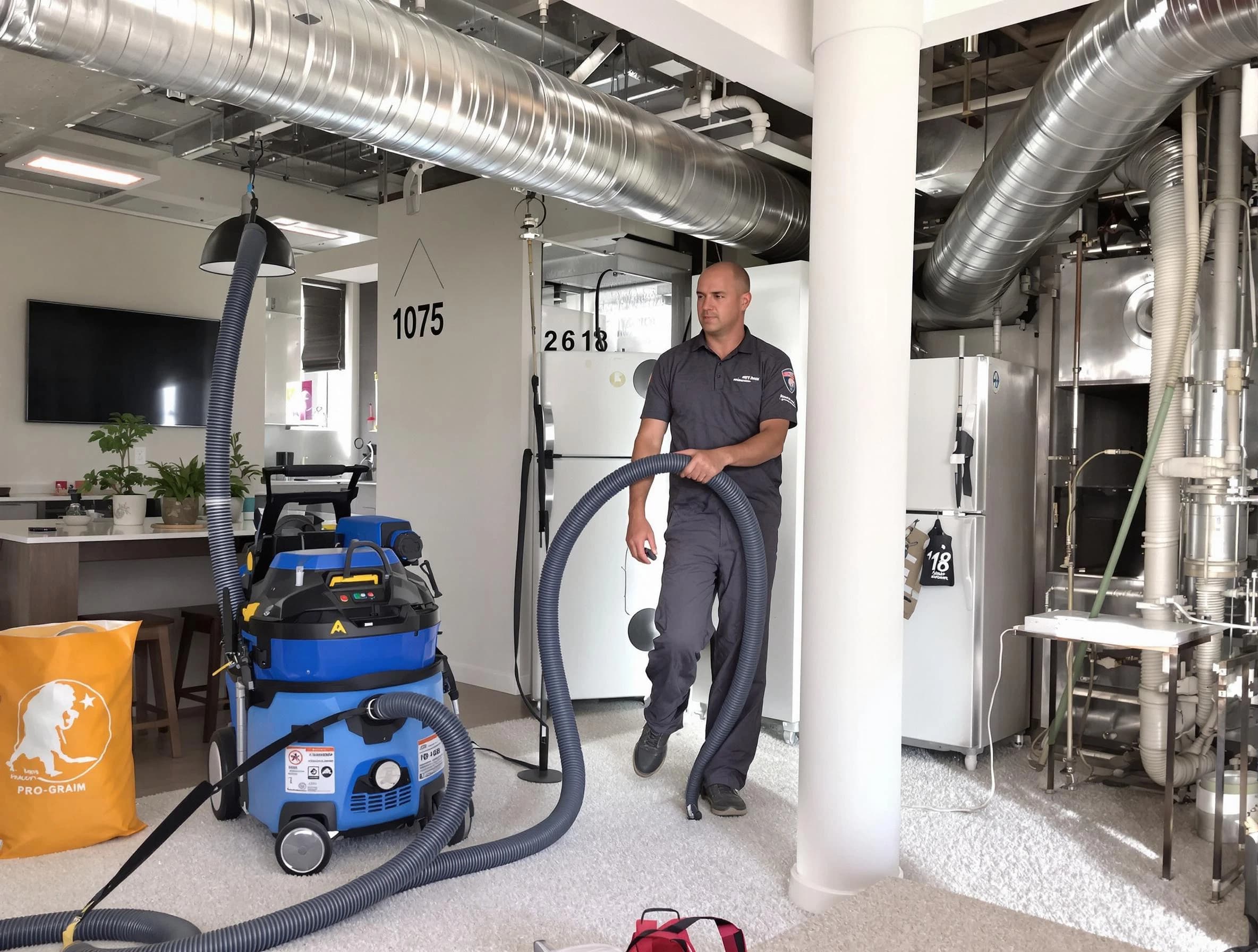 New River Air Duct Cleaning expert performing detailed indoor duct cleaning for improved air quality in New River