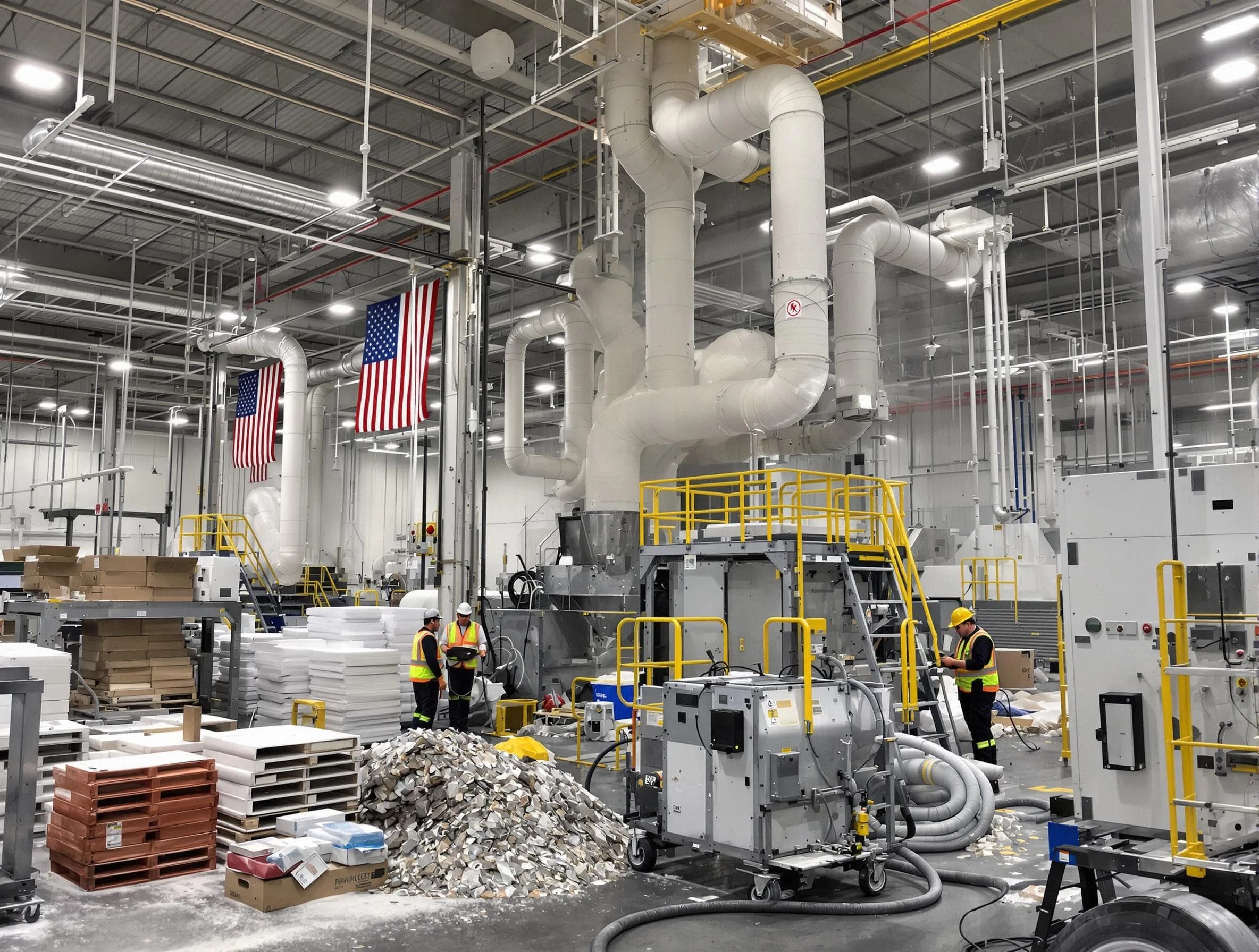 New River Air Duct Cleaning team performing large-scale industrial duct cleaning at a commercial facility in New River