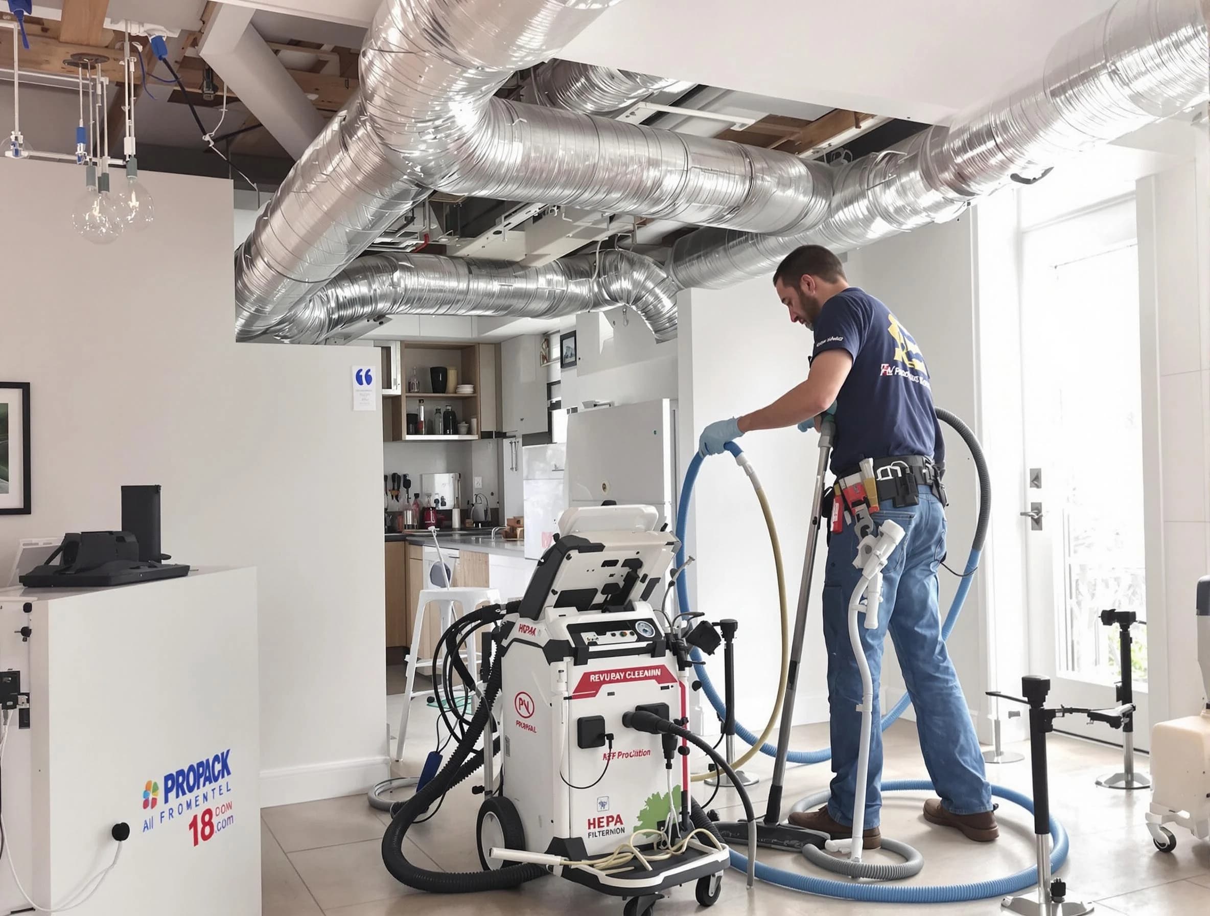 New River Air Duct Cleaning technician performing advanced pure duct cleaning with specialized equipment in New River