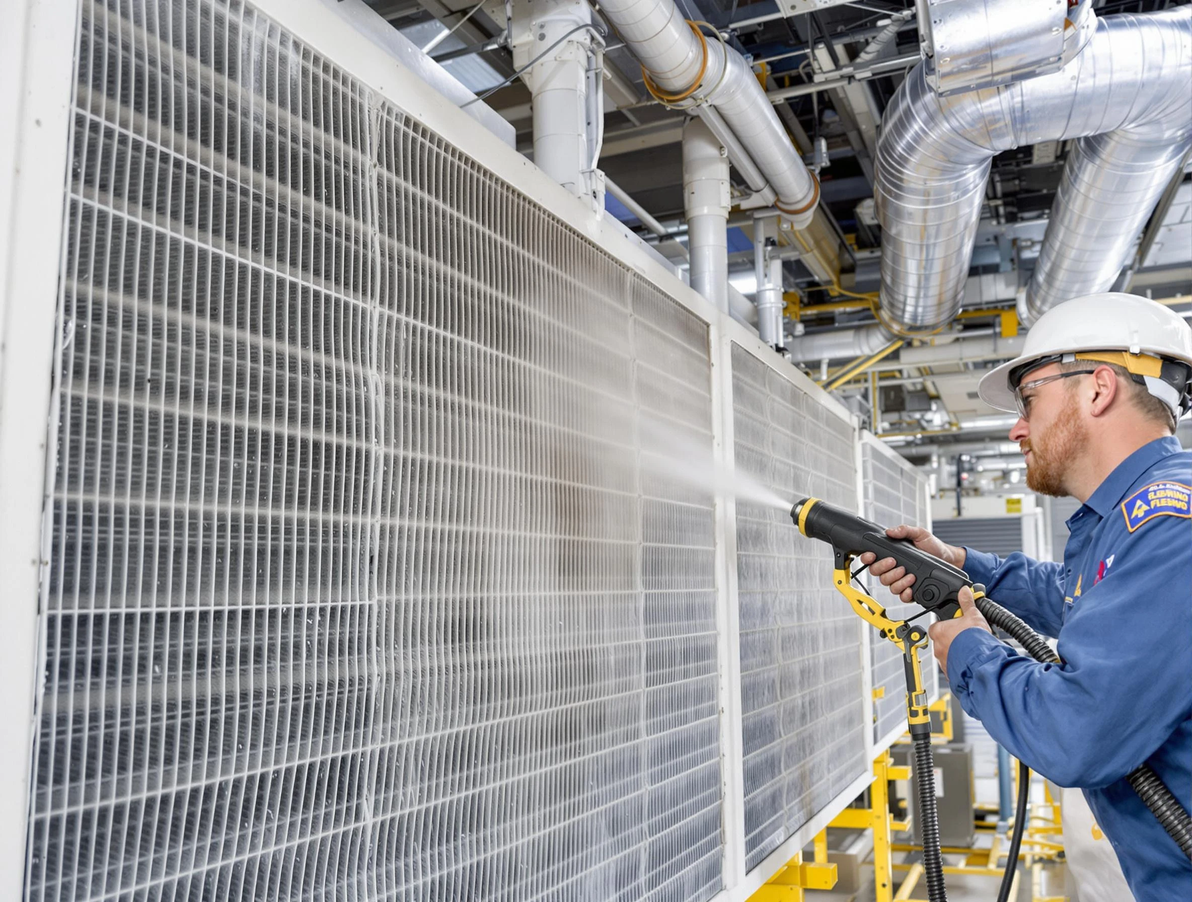 Professional commercial coil cleaning by New River Air Duct Cleaning in New River