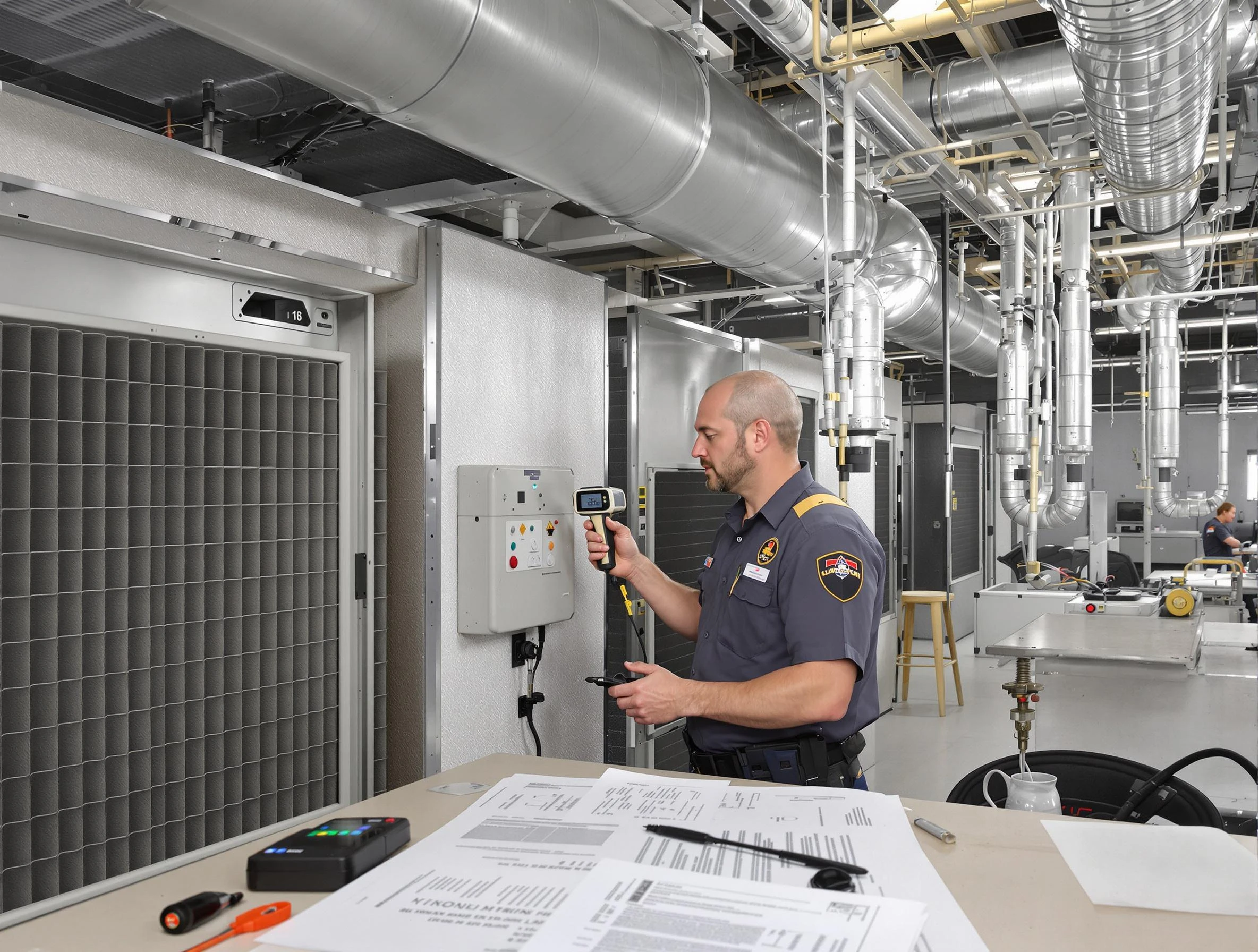 Professional filter system inspection by New River Air Duct Cleaning in New River